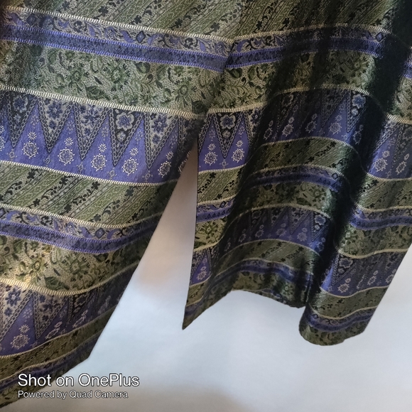 Caroline JERARD Women's Multicolor Jacquard Tapestry Knee Length Coat size 12 - Picture 8 of 8